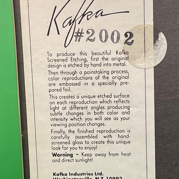 Kafka Screened Etching Metal Foil Silhouette Faith Love Inspirational Framed Art - Picture 4 of 10